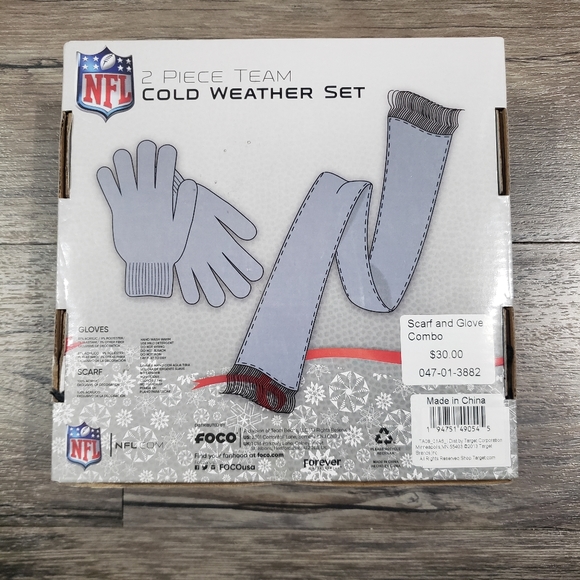 Colts NFL 2 Piece Team Weather Set Scarf Glove Combo - Picture 2 of 2
